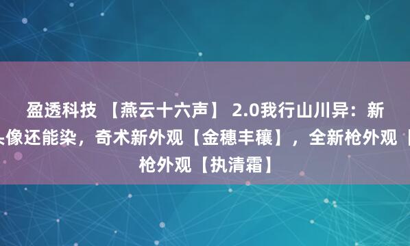 盈透科技 【燕云十六声】 2.0我行山川异：新套装送头像还能染，奇术新外观【金穗丰穰】，全新枪外观【执清霜】
