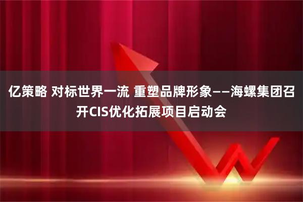 亿策略 对标世界一流 重塑品牌形象——海螺集团召开CIS优化拓展项目启动会